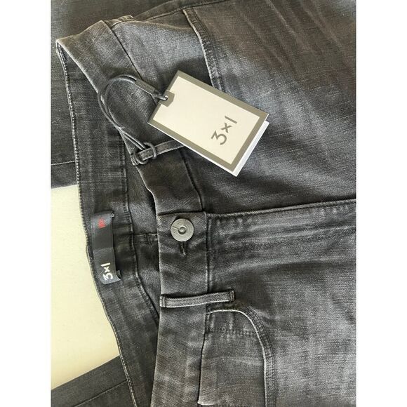 3x1 Denim NWT Womens High Rise Double Seam Black Faded Jeans size 29 MSRP $225 - Picture 4 of 7